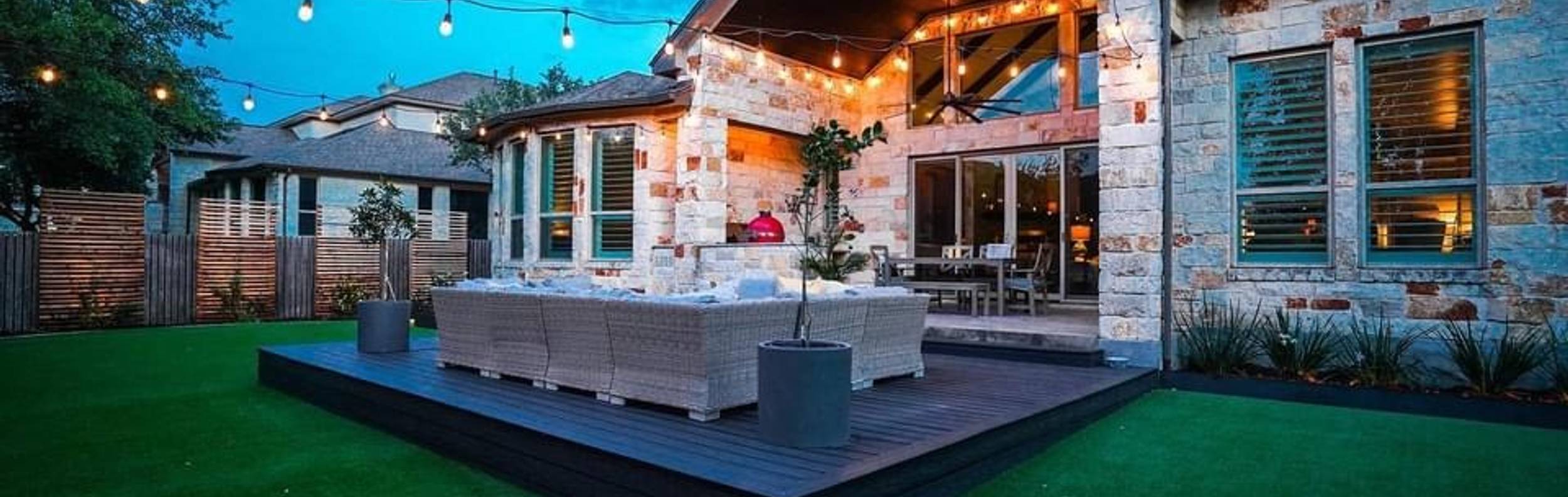 Bee Cave, TX home with landscape installation by Thrive Landscape and Design