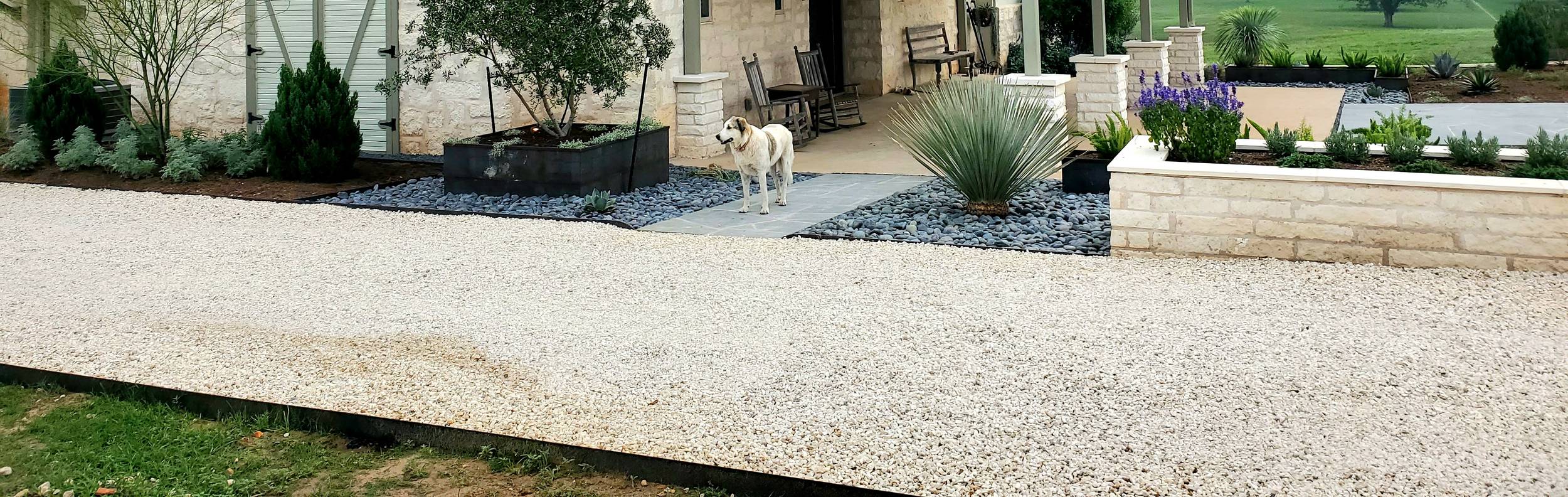 Leander, TX home with landscape installation by Thrive Landscape and Design