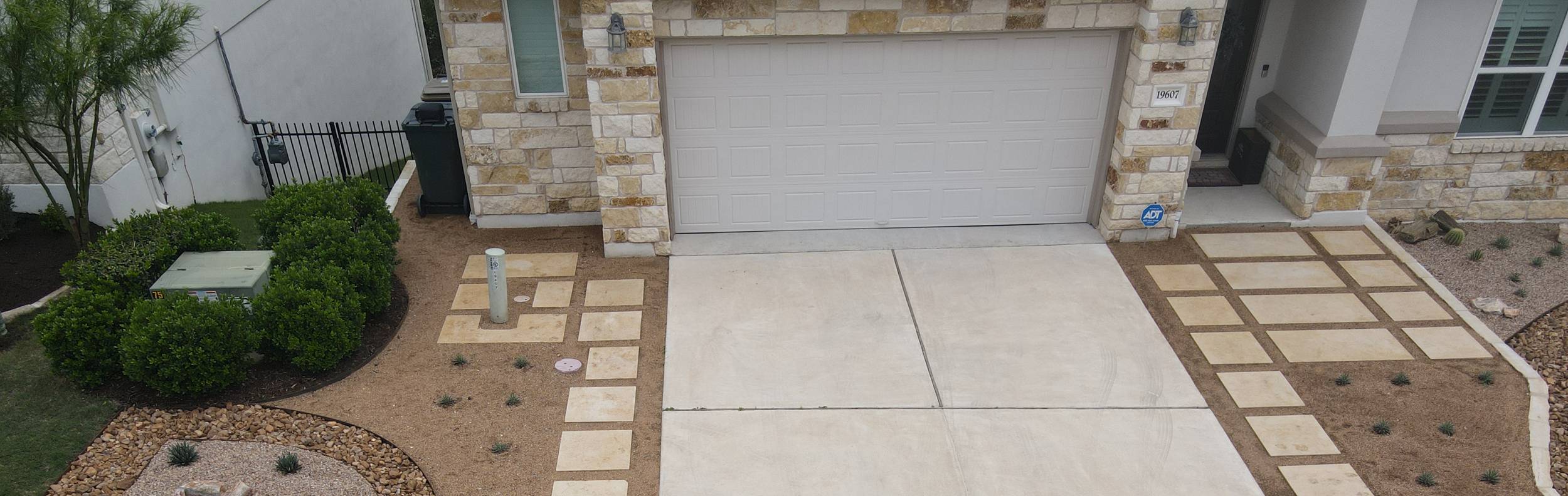 Buda, TX home with landscape installation by Thrive Landscape and Design