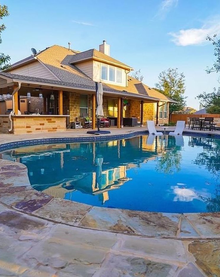 Hill Country property with a planned pool, pergola, and outdoor kitchen