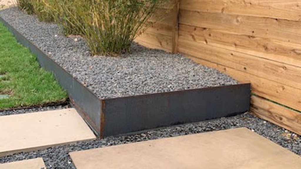 Westlake Hills planting zones with bamboo, gravel, and stepping stones planned around watering needs